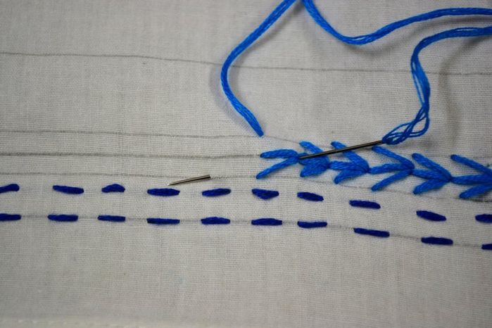 用刺绣线碎片制作多彩棉质围巾的详细教程-第9张图片-趣作屋