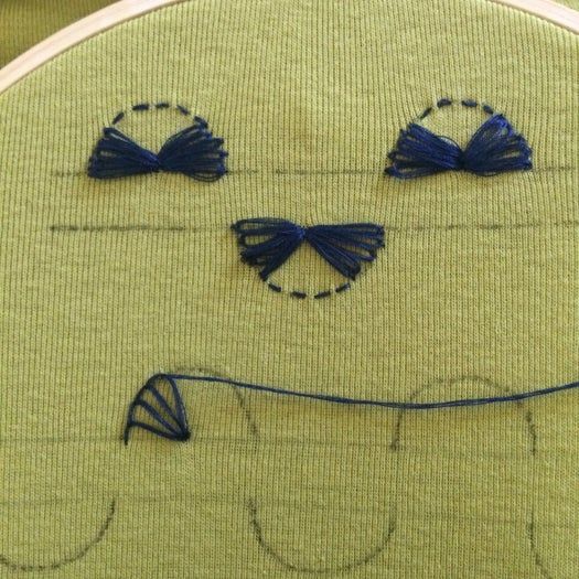 手工刺绣教程：在T恤上绣制靛蓝色图案-第8张图片-趣作屋