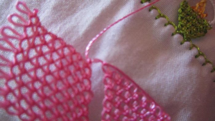 DIY针绣春天花朵制作教程-第17张图片-趣作屋