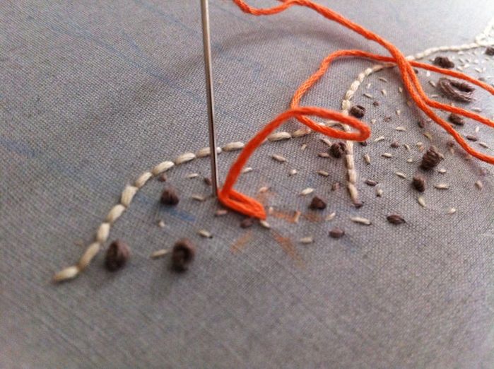 刺绣基础针法教程：轻松掌握自然图案绣法-第19张图片-趣作屋