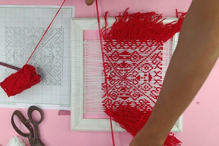 低成本羊毛网格图案手工制作教程-第20张图片-趣作屋