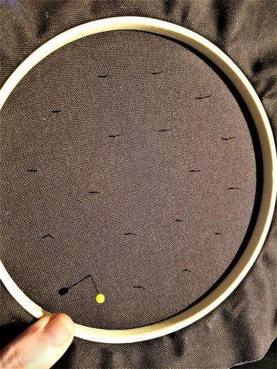 手把手教你用直线绣出曲线美感的刺绣DIY教程-第10张图片-趣作屋