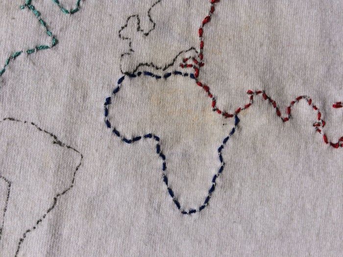 手工刺绣世界地图教程：6小时打造个性化装饰-第13张图片-趣作屋