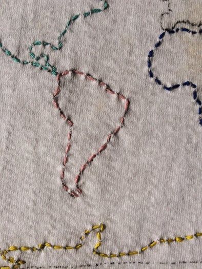 手工刺绣世界地图教程：6小时打造个性化装饰-第16张图片-趣作屋