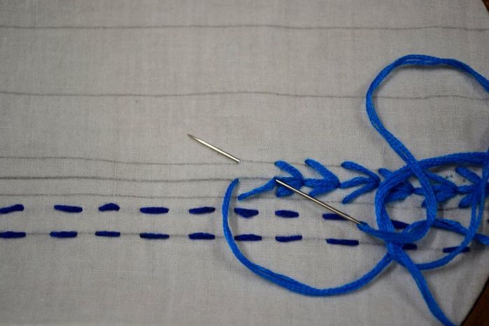 用刺绣线碎片制作多彩棉质围巾的详细教程-第8张图片-趣作屋