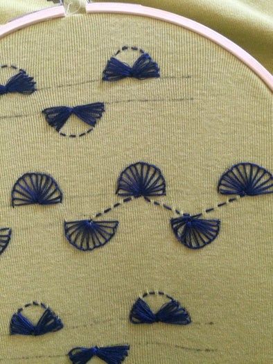 手工刺绣教程：在T恤上绣制靛蓝色图案-第11张图片-趣作屋