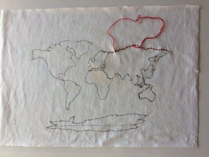 手工刺绣世界地图教程：6小时打造个性化装饰-第11张图片-趣作屋