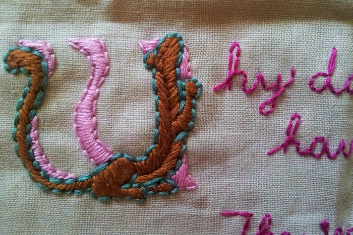 手工刺绣入门教程：掌握回针绣、茎状绣与缎面绣技巧-第17张图片-趣作屋