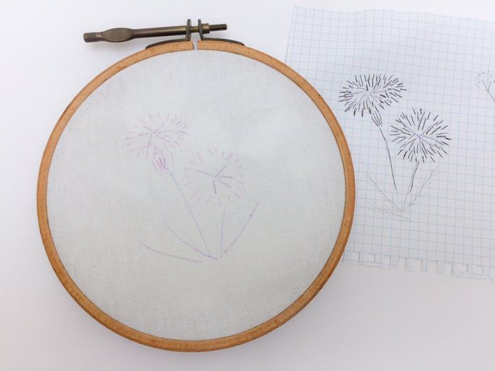 手工刺绣蒲公英花朵教程｜初学者也能掌握的刺绣技巧-第4张图片-趣作屋