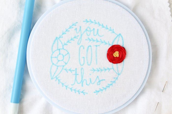 带法式结刺绣花朵制作教程-第4张图片-趣作屋