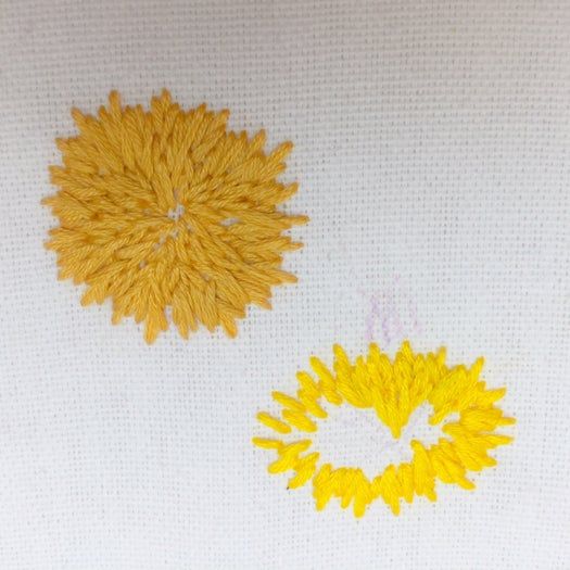 手工刺绣蒲公英花朵教程｜初学者也能掌握的刺绣技巧-第9张图片-趣作屋