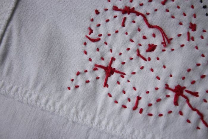 DIY牛仔夹克Sashiko刺绣教程:从零开始的创意手工改造-第37张图片-趣作屋 DIY牛仔夹克Sashiko刺绣教程:从零开始的创意手工改造-第37张图片-趣作屋