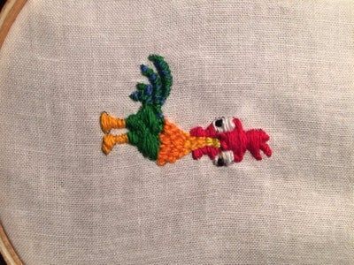 《海洋奇缘》Hei Hei刺绣贴片DIY教程-第27张图片-趣作屋