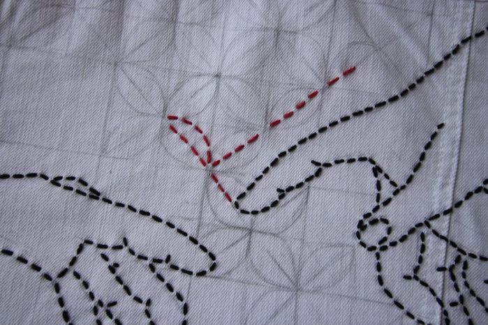 DIY牛仔夹克Sashiko刺绣教程:从零开始的创意手工改造-第31张图片-趣作屋 DIY牛仔夹克Sashiko刺绣教程:从零开始的创意手工改造-第31张图片-趣作屋