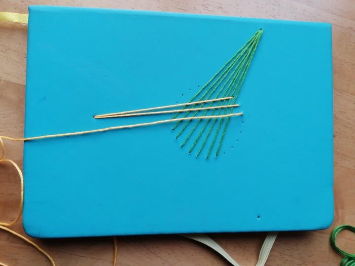 手工刺绣几何图案制作教程：弦艺术与刺绣结合的创意项目-第14张图片-趣作屋