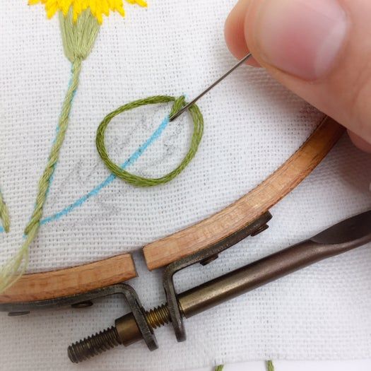 手工刺绣蒲公英花朵教程｜初学者也能掌握的刺绣技巧-第16张图片-趣作屋