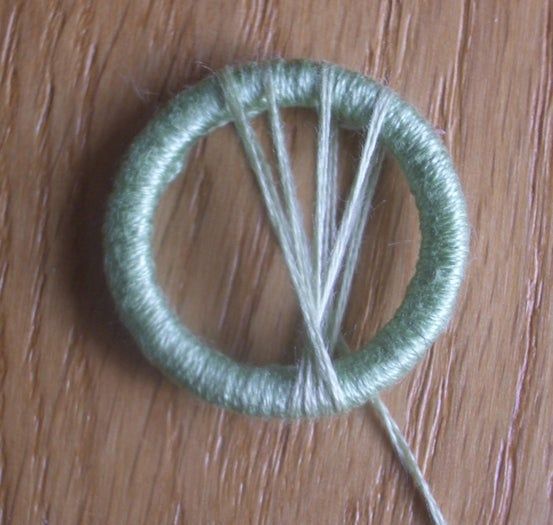 手工制作多塞特花束纽扣胸针教程-第12张图片-趣作屋