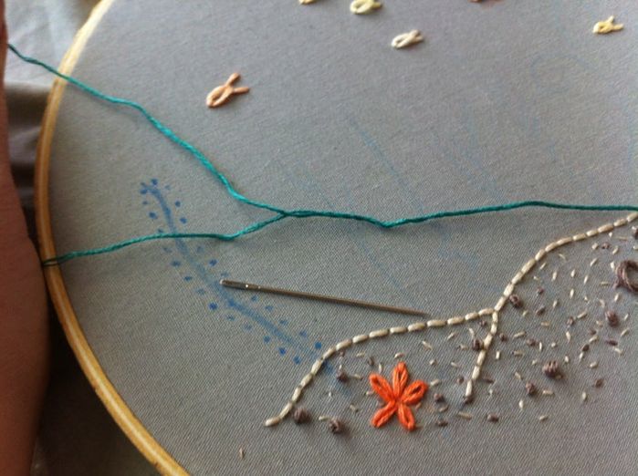 刺绣基础针法教程：轻松掌握自然图案绣法-第21张图片-趣作屋