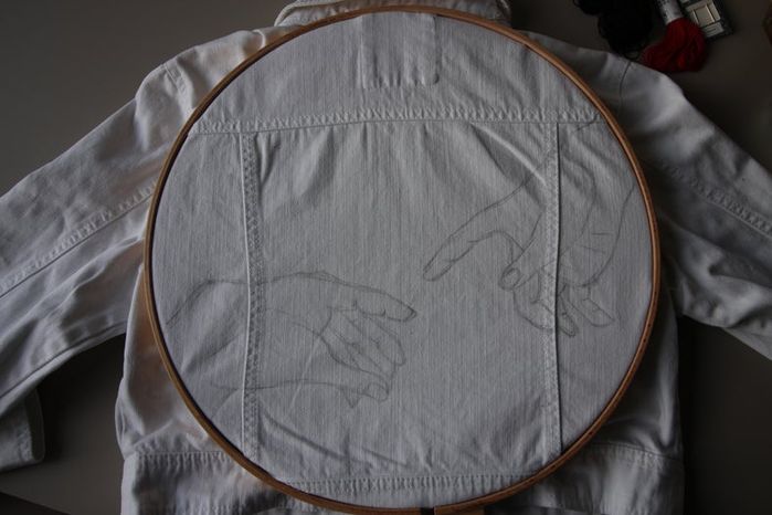 DIY牛仔夹克Sashiko刺绣教程:从零开始的创意手工改造-第10张图片-趣作屋 DIY牛仔夹克Sashiko刺绣教程:从零开始的创意手工改造-第10张图片-趣作屋