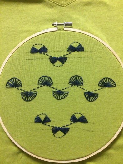 手工刺绣教程：在T恤上绣制靛蓝色图案-第1张图片-趣作屋