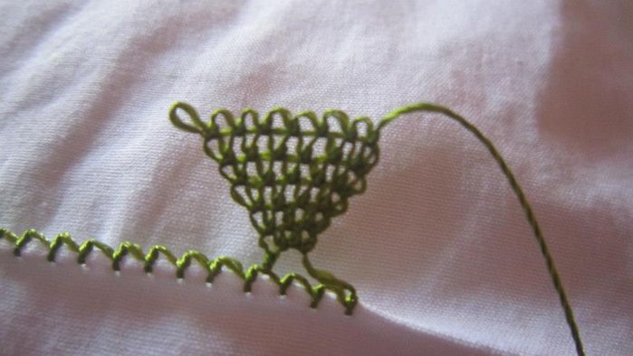 DIY针绣春天花朵制作教程-第7张图片-趣作屋