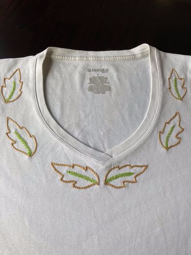 手工刺绣T恤教程：简单针法打造个性化设计-第1张图片-趣作屋