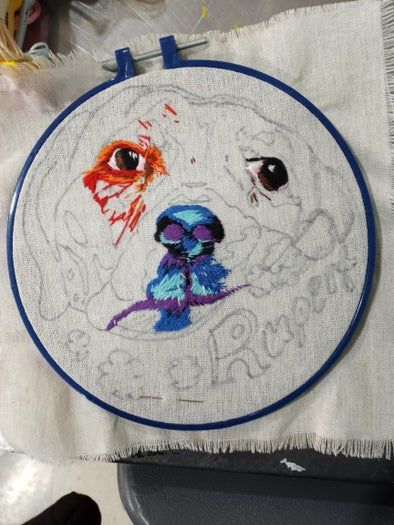 零基础刺绣教程:如何用彩色线制作比格犬肖像-第9张图片-趣作屋 零基础刺绣教程:如何用彩色线制作比格犬肖像-第9张图片-趣作屋