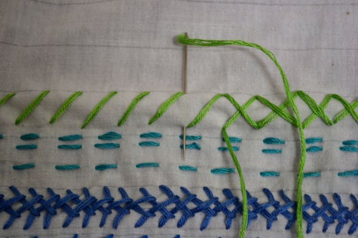 用刺绣线碎片制作多彩棉质围巾的详细教程-第14张图片-趣作屋