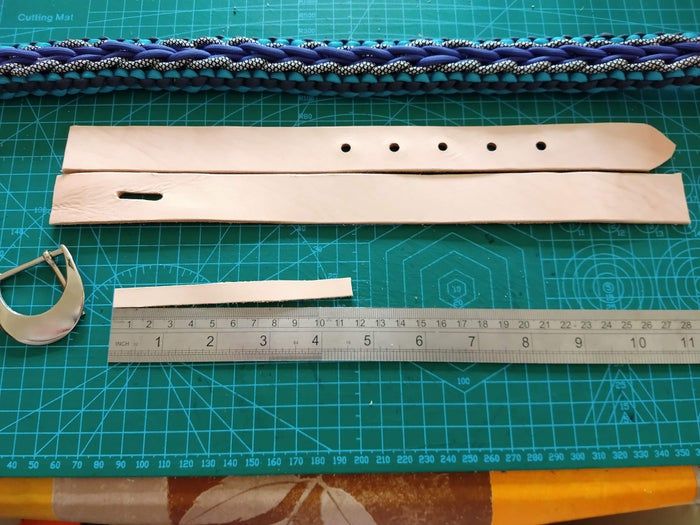 DIY手工伞绳皮革腰带制作教程-第24张图片-趣作屋
