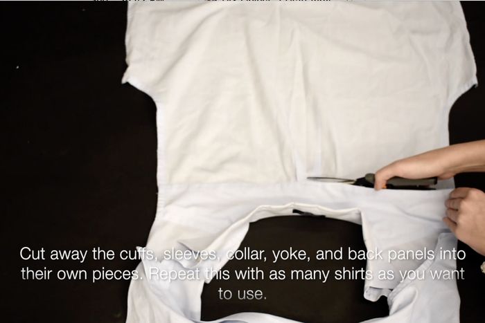 用废弃衬衫DIY拼接衬衫教程-第1张图片-趣作屋