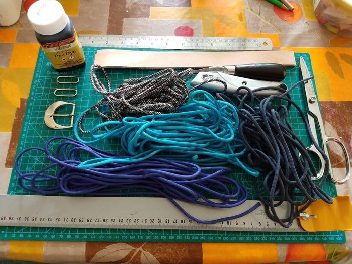 DIY手工伞绳皮革腰带制作教程-第2张图片-趣作屋