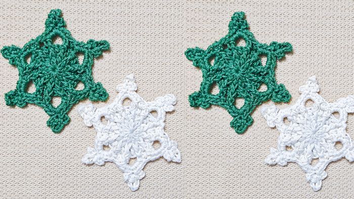 超简单圣诞钩针雪花教程，手工装饰轻松搞定-第1张图片-趣作屋