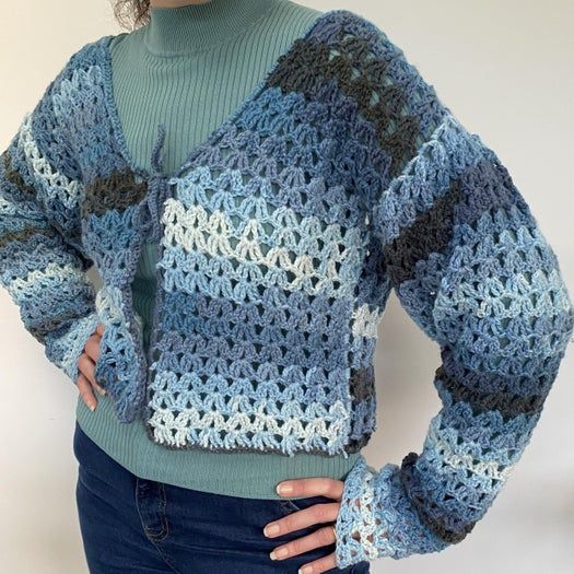 3.5毫米钩针编织开衫教程｜400克毛线轻松完成手工编织-第15张图片-趣作屋