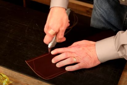 新手必看！翻盖小包手工皮具制作教程-第9张图片-趣作屋