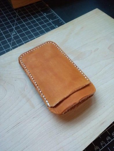 手工制作简约皮革钱包教程-第12张图片-趣作屋