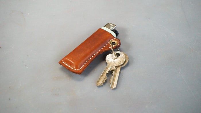 手工制作皮质打火机套教程，实用又帅气-第1张图片-趣作屋