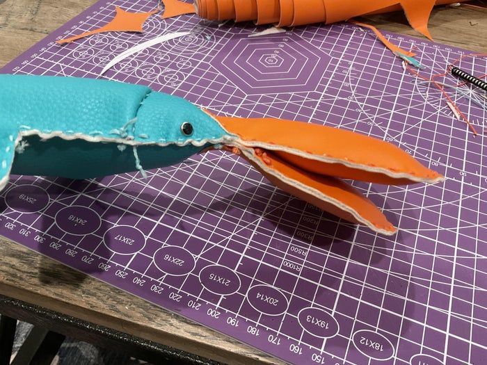 手工制作搞笑大嘴鸭嘴兽毛绒玩具教程-第20张图片-趣作屋