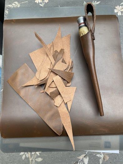 手工制作复古皮革刀鞘教程：从设计到缝合的完整指南-第30张图片-趣作屋