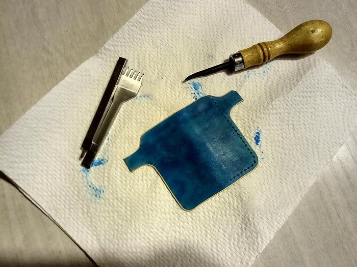 用废皮革自制钥匙扣打火机套，实用又环保-第7张图片-趣作屋