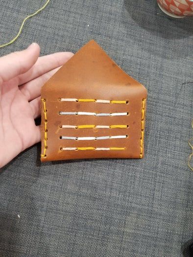 手工制作皮革刺绣钱包教程，超详细步骤一看就会-第11张图片-趣作屋