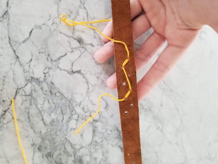 零基础也能DIY皮质刺绣手链，超详细教程来啦！-第8张图片-趣作屋