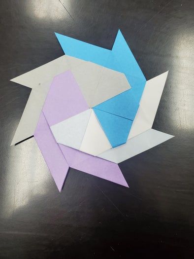 超简单变形手里剑折纸教程，适合全家人一起玩-第19张图片-趣作屋