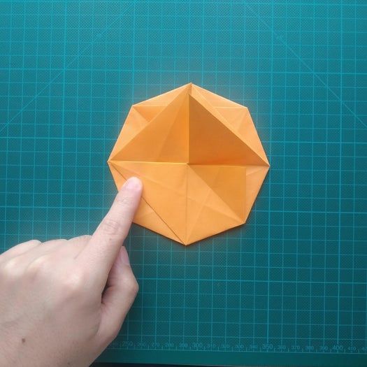 手工折纸教程：用20厘米彩纸折出π符号硬币折纸-第27张图片-趣作屋