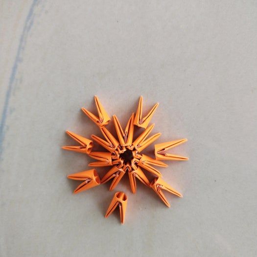 超详细折纸手工教程：零成本制作水果和碗的模块化创意折纸-第13张图片-趣作屋