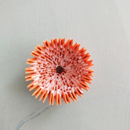 超详细折纸手工教程：零成本制作水果和碗的模块化创意折纸-第47张图片-趣作屋