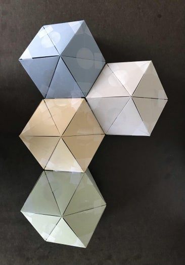 用A4纸手工制作菱形十二面体星状模型教程-第15张图片-趣作屋 用A4纸手工制作菱形十二面体星状模型教程-第15张图片-趣作屋