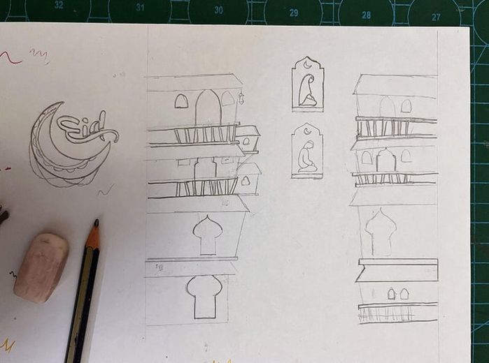 宅家也能庆节日!超有氛围感的纸艺街区DIY教程-第7张图片-趣作屋 宅家也能庆节日!超有氛围感的纸艺街区DIY教程-第7张图片-趣作屋