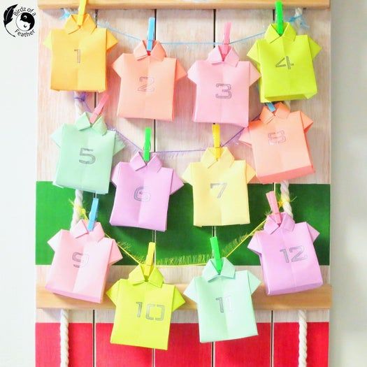 圣诞节折纸衬衫倒数日历手工教程,还能变父亲节礼物袋!-第49张图片-趣作屋 圣诞节折纸衬衫倒数日历手工教程,还能变父亲节礼物袋!-第49张图片-趣作屋