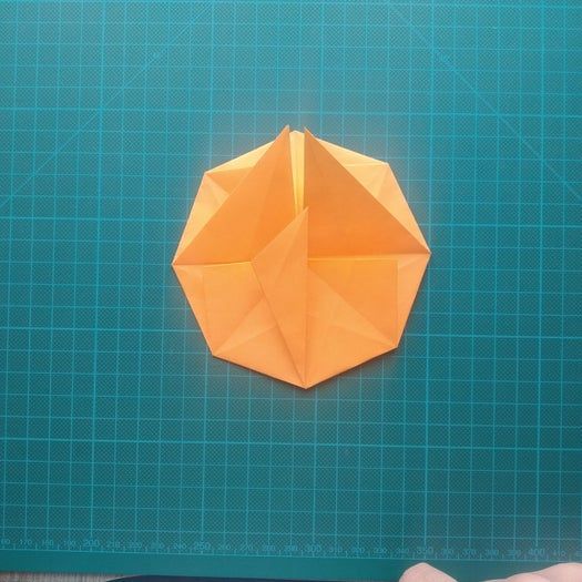 手工折纸教程：用20厘米彩纸折出π符号硬币折纸-第29张图片-趣作屋