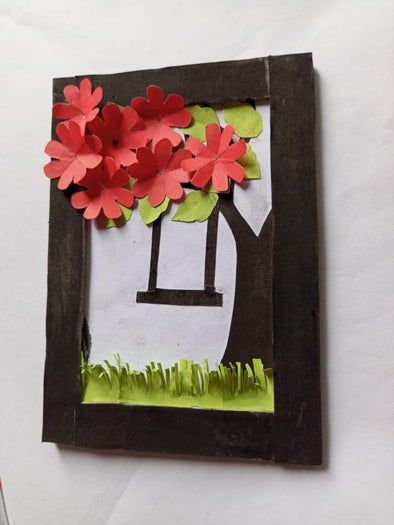 手工迷你墙面装饰教程：用纸板制作回忆主题装饰-第22张图片-趣作屋